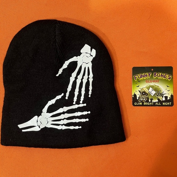 Funny Bones Glow-in-the-Dark Beanie - Picture 7 of 7